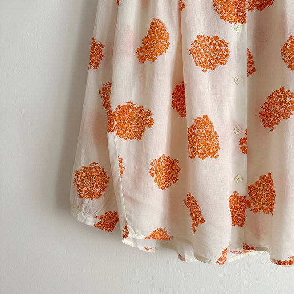 No.6 hydrangea floral print cotton quinn blouse shirt top 2 S - Picture 6 of 12